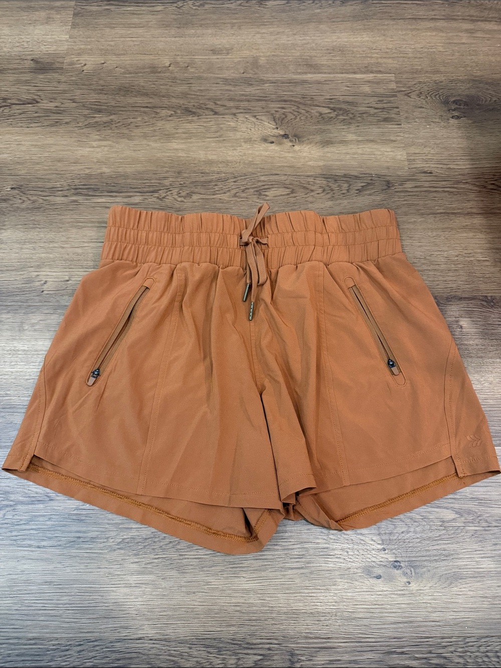 Women's Rust Drawstring Athletic Shorts